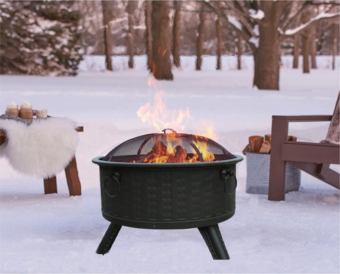 Außen-Rauchlose Grill Corten Stahl Gasfeuerstelle Maßgeschneiderte Form Kugelquadrat