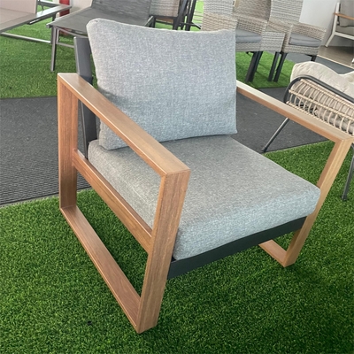Geklappte Gartenmöbel Aluminium Rattan Sofa Set für Luxus-Eck Teapot-Tisch