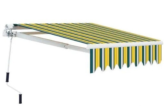 Fully Open Sunshade Awning in Polyester mit angepassten Farben und Segelmaterial