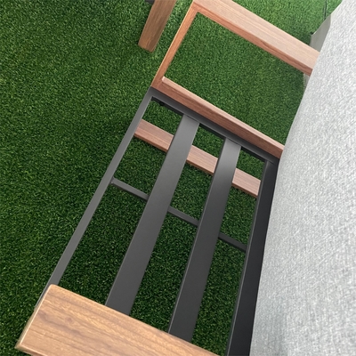 Geklappte Gartenmöbel Aluminium Rattan Sofa Set für Luxus-Eck Teapot-Tisch