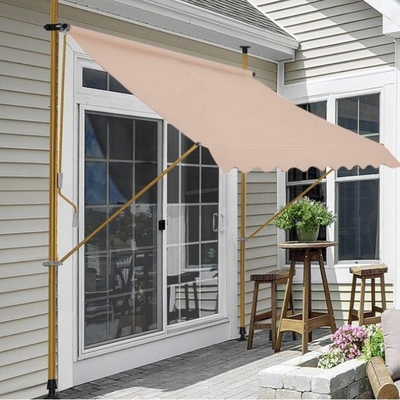 1.5*1.2m Klappbare Aluminiumlegierung Außen Terrasse Garten Dachdach Sonnenschirm Balkon Markise