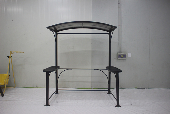 Aluminium und Eisen Grill Gazebo 2.18*1.43*2.13-2.29M für Garten-Kanopf Grillhaus