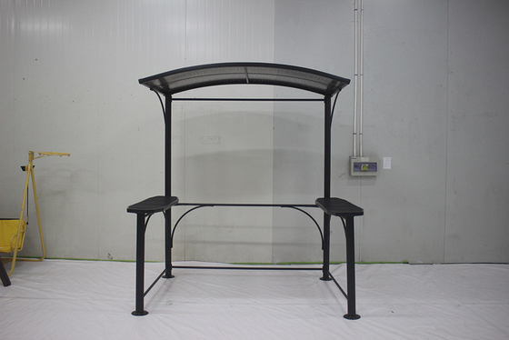 Aluminium und Eisen Grill Gazebo 2.18*1.43*2.13-2.29M für Garten-Kanopf Grillhaus