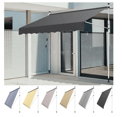 2.5*1,2m Säulen-Typ Markise für Außen Terrasse Garten Baldachin Sonnenschirm Aluminiumlegierung