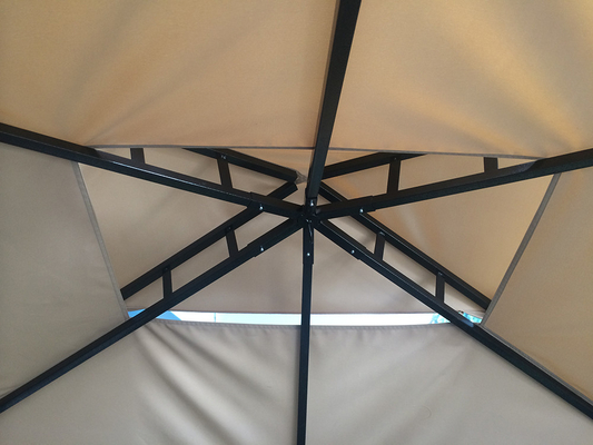 Polyester Segelmaterial 2,5*1,3*2,5M Terrasse Schutzhütte Baldachin Zelt für BBQ Grill Gazebo