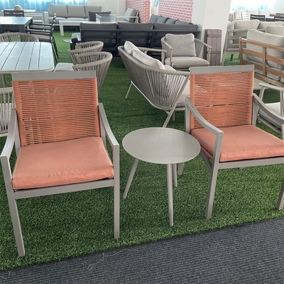 Moderne Gartenmöbel aus Aluminium Bistro Rattan Sofa im modernen Design Stil