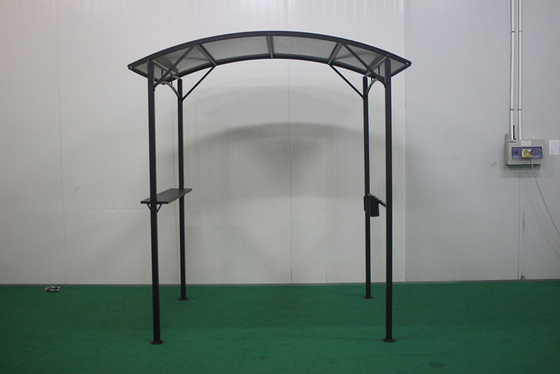 Hardtop BBQ Gazebo Außenpavillon Zelt Vier Ecken Dachpavillon mit Hardtop