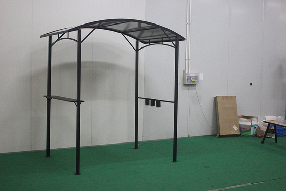 Hardtop BBQ Gazebo Außenpavillon Zelt Vier Ecken Dachpavillon mit Hardtop