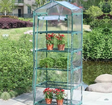 Metallrahmen transparente wasserdichte PVC mobile Gewächshausabdeckung für Gartenpflanzungen