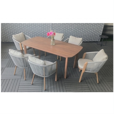 Gartenmöbel für den Außenbereich Aluminium Rattan Sofa Set Freizeittisch Teapot Dinner Set