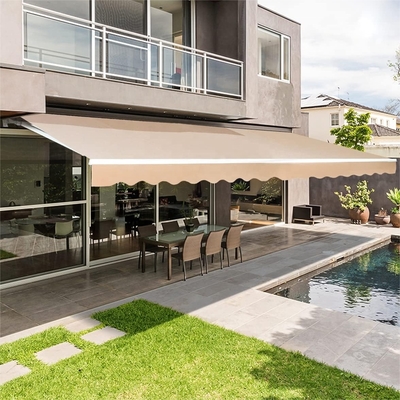 4*3m Outdoor Handwerk Garten Balkon Sonnenschirm Balkon Terrasse Rückziehbare Markise Aluminium OEM