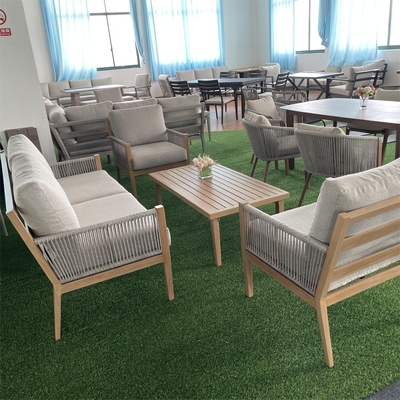 Gartenmöbel für den Außenbereich Aluminium Rattan Sofa Set Freizeittisch Teapot Dinner Set