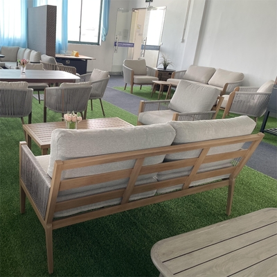 Gartenmöbel für den Außenbereich Aluminium Rattan Sofa Set Freizeittisch Teapot Dinner Set