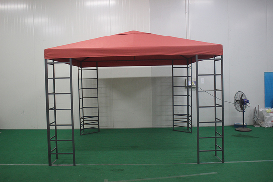 Außengarten Terrasse 3*3*2.55M Rechteck Doppeltürme Pavillon in Großformatpaket