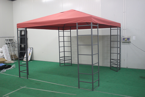 Außengarten Terrasse 3*3*2.55M Rechteck Doppeltürme Pavillon in Großformatpaket