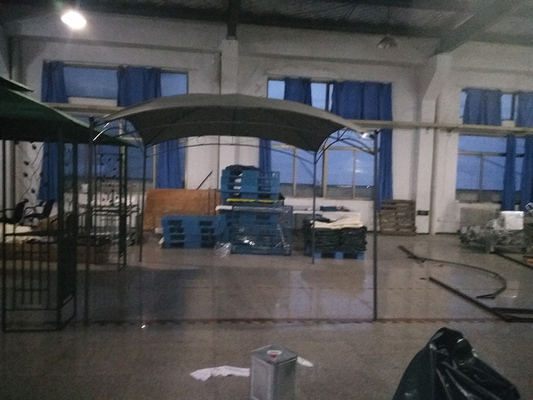 Außenpatio Carport mit Stahlrahmen 3*3M Sonnenschirm Garten Weiß Hochzeitsdachdach