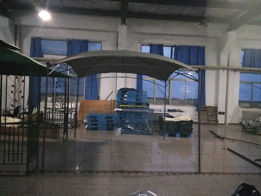 Außenpatio Carport mit Stahlrahmen 3*3M Sonnenschirm Garten Weiß Hochzeitsdachdach