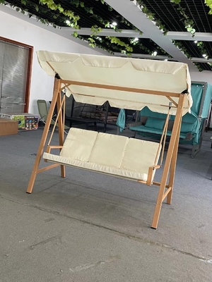Außen-Sitz-Schaukel mit Metallrahmen und Stoffschirm