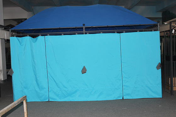 Blaue große Baldachin Design Möbel Metallplatte Ober Gazebo für 3 * 4M Außenmöbel