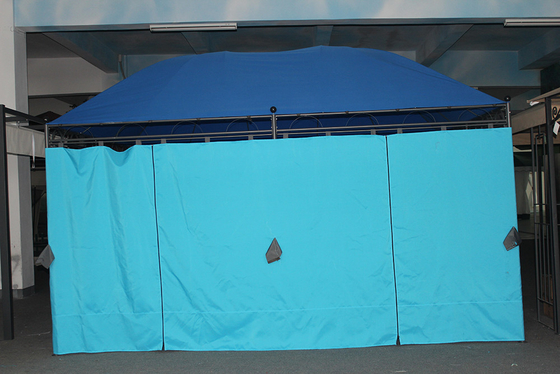Blaue große Baldachin Design Möbel Metallplatte Ober Gazebo für 3 * 4M Außenmöbel