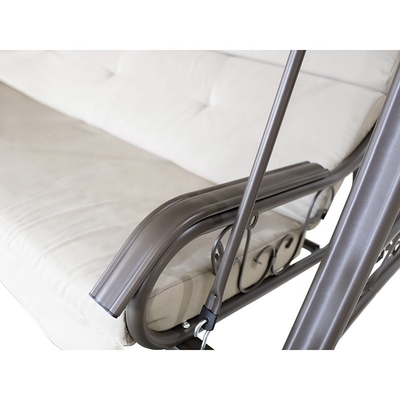 Gartendekorationen Außen Swing Chair mit Baldachin Pergola Pavillon Kissenbänk Bett