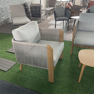 Aluminium Gartenmöbel für den Außenbereich Sofa aus Rattan Set mit Luxus Teapoy Bistro Set
