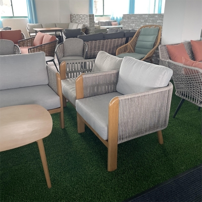 Aluminium Gartenmöbel für den Außenbereich Sofa aus Rattan Set mit Luxus Teapoy Bistro Set