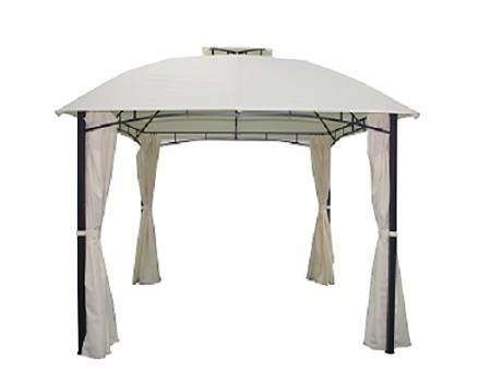 Polyester Segel Doppeldecker Metall-Gazebo mit gewölbten Rippen im klassischen Design