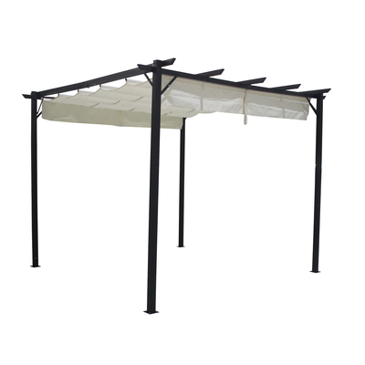 3X3X2.2M Aluminiumbedeckte Pergola Garten Sonnenunterkunft mit Polyesterrahmenmaterial
