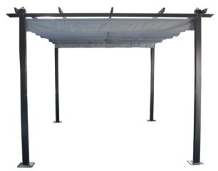 3X3X2.2M Aluminiumbedeckte Pergola Garten Sonnenunterkunft mit Polyesterrahmenmaterial