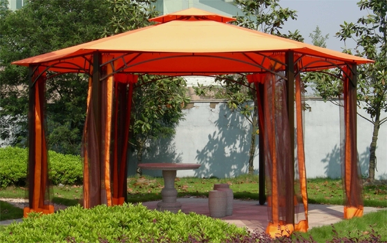 2.5*2.5*2.5M PVC Hexagonal Aluminiumbedeckung Gazebo-Zelt für Gartenausflüge