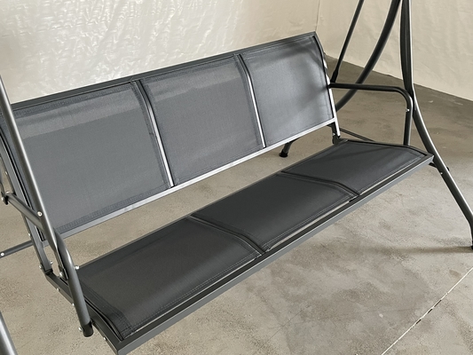 Metall-Typ Metall-Dach Außenhängendes Schaukelbett Stuhl für 3 Personen Patio Garten