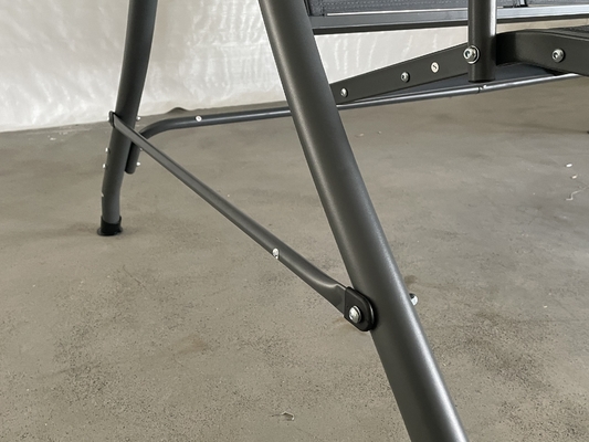 Metall-Typ Metall-Dach Außenhängendes Schaukelbett Stuhl für 3 Personen Patio Garten