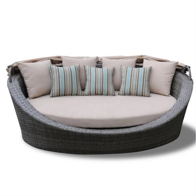 Customized Color Bistro Set Modernes Design Aluminium Rattan Sofa Set mit Teapoy Tisch
