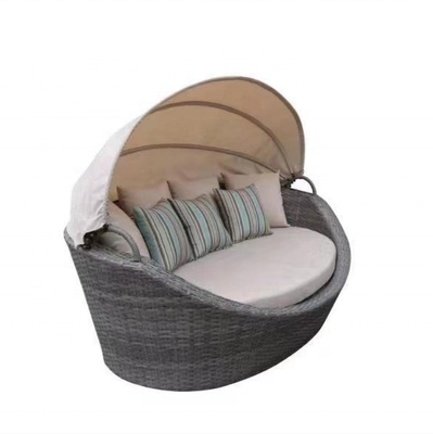 Customized Color Bistro Set Modernes Design Aluminium Rattan Sofa Set mit Teapoy Tisch