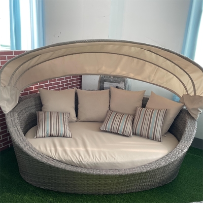 Customized Color Bistro Set Modernes Design Aluminium Rattan Sofa Set mit Teapoy Tisch