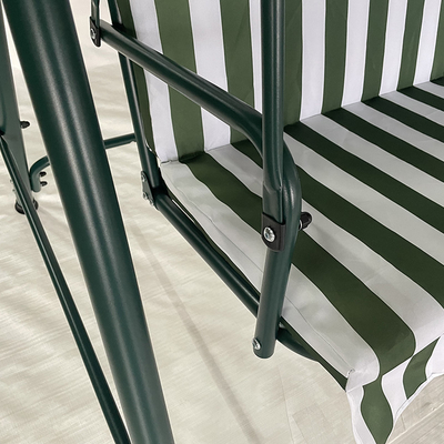 Außenhängebett Modernes Design 3-Personen-Patio-Schaukel mit Stahlrohr und Dach