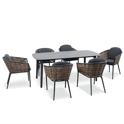 Outdoor Garten Set Aluminium Rattan Sofa Set Luxus Tisch Teapoo Bistro Set Dinner Set