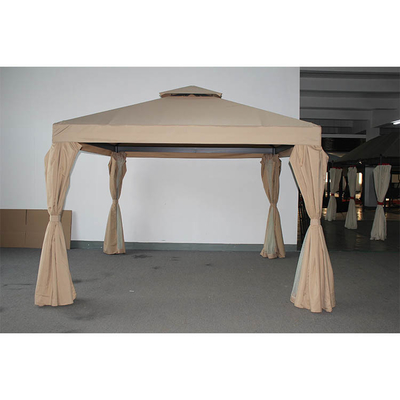 ÖKOLOGISCHE HORTE Aluminiumpfahl Gazebo-Zelt mit Doppeldach und Moskitonetz