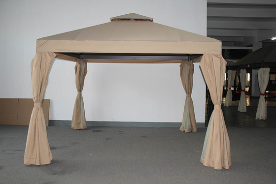 ÖKOLOGISCHE HORTE Aluminiumpfahl Gazebo-Zelt mit Doppeldach und Moskitonetz