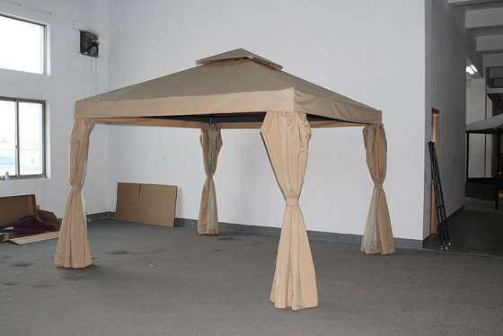 ÖKOLOGISCHE HORTE Aluminiumpfahl Gazebo-Zelt mit Doppeldach und Moskitonetz