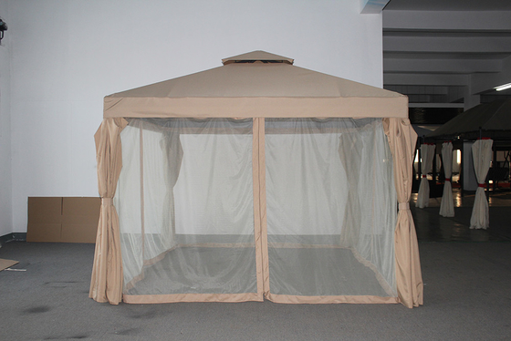 ÖKOLOGISCHE HORTE Aluminiumpfahl Gazebo-Zelt mit Doppeldach und Moskitonetz