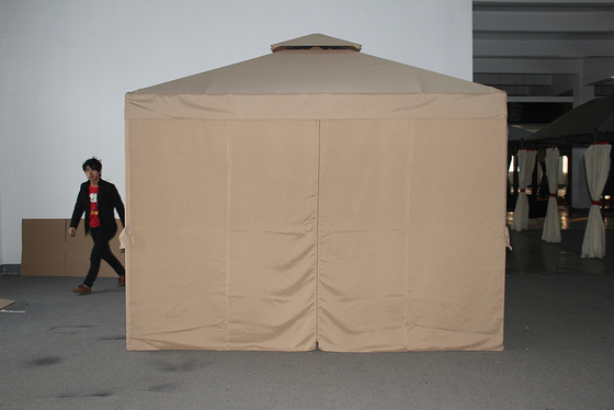 ÖKOLOGISCHE HORTE Aluminiumpfahl Gazebo-Zelt mit Doppeldach und Moskitonetz