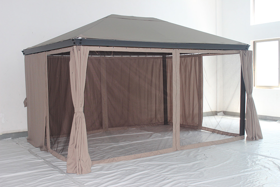 3*4*2.7M Aluminium Garten-Gazebo mit rostfestem Metallrahmen und Stahldach