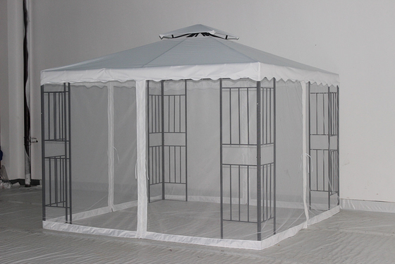 Außenterrasse Hardtop Gartenzelt Gazebo mit Seiten Stahlmaterial und anpassbar