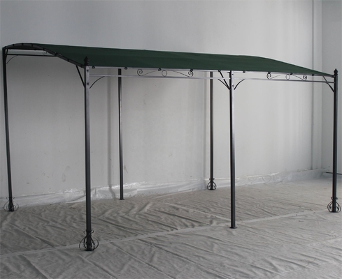 3*4*2.5M Außen-Metallrahmen Sonnenschirm Garten-Gazebo mit Sonnenschirm
