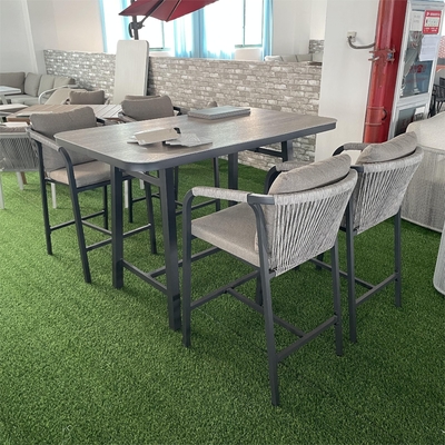 Spezifisches Garten Set Aluminium Rattan Sofa Modernes Design Stil Tisch Teapoy Bistro Set