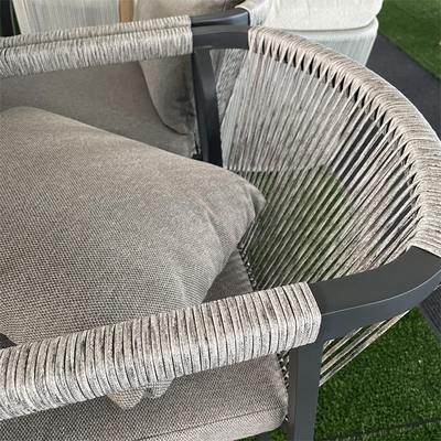 Spezifisches Garten Set Aluminium Rattan Sofa Modernes Design Stil Tisch Teapoy Bistro Set