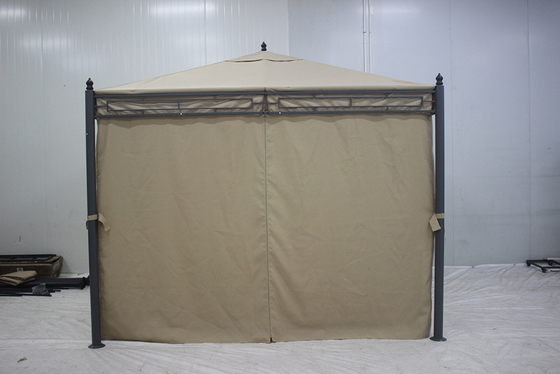 Leicht zu montierende Garten-Metall-Gazebo 3*3*2.75M mit Polyester-Oberdeckung und Seitenwände