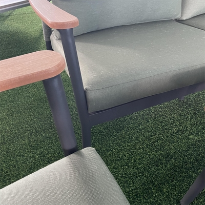 Customized Farbe Aluminium Rattan Sofa Set Luxus Tisch Bistro Set für Gargen Möbel